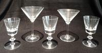 An Assembled Set of Glassware Height of cordial 5 inches.