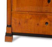 An Austrian Biedermeier Cherry and Ebonized Inlaid Commode — 19th Century
