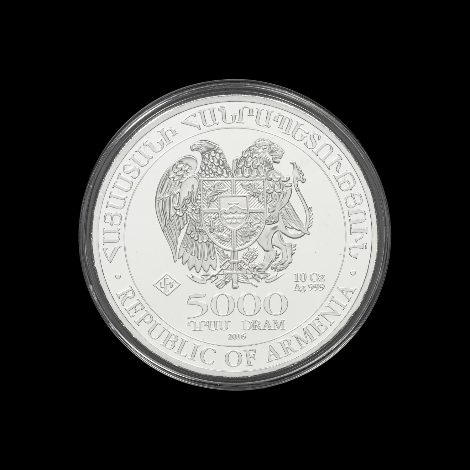[ARMENIA] A 2016 Noah's Ark commemorative 10 oz. Silver 5000 Dram Proof