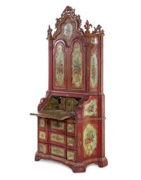 A Venetian Polychrome Painted Secrétaire