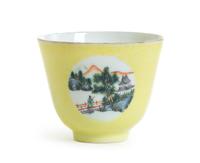 A Small Famille Jaune Porcelain Cup Height 2 1/2 inches. — GUANGXU PERIOD (1875-1908)
