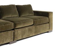 A Custom Velvet Sectional Sofa in the Manner of Jean-Michel Frank