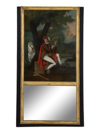 A French Painted Trumeau Mirror