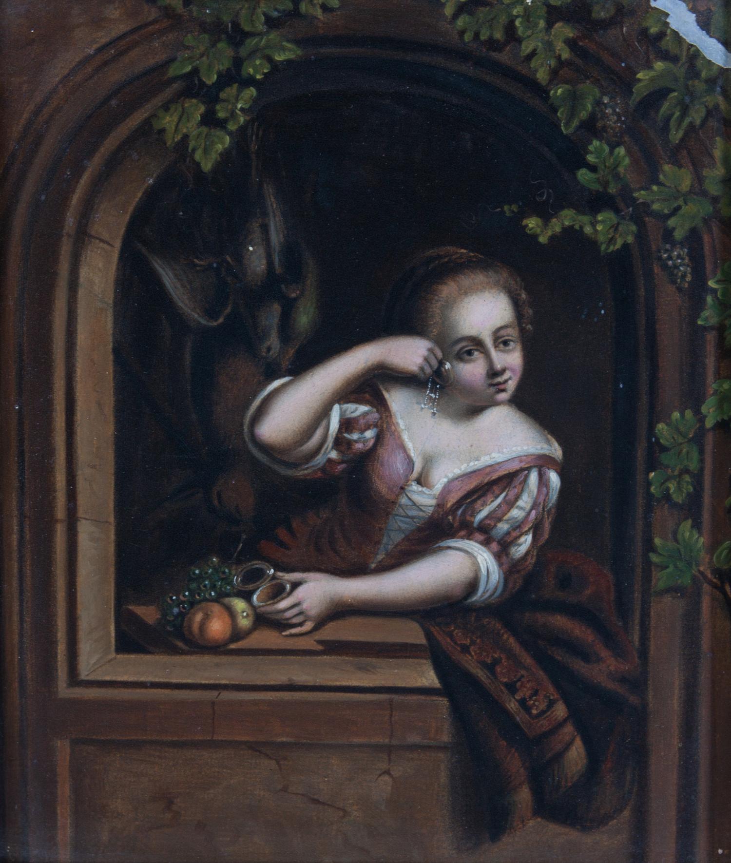 German School, (19th century), Musician and Maiden (two works)