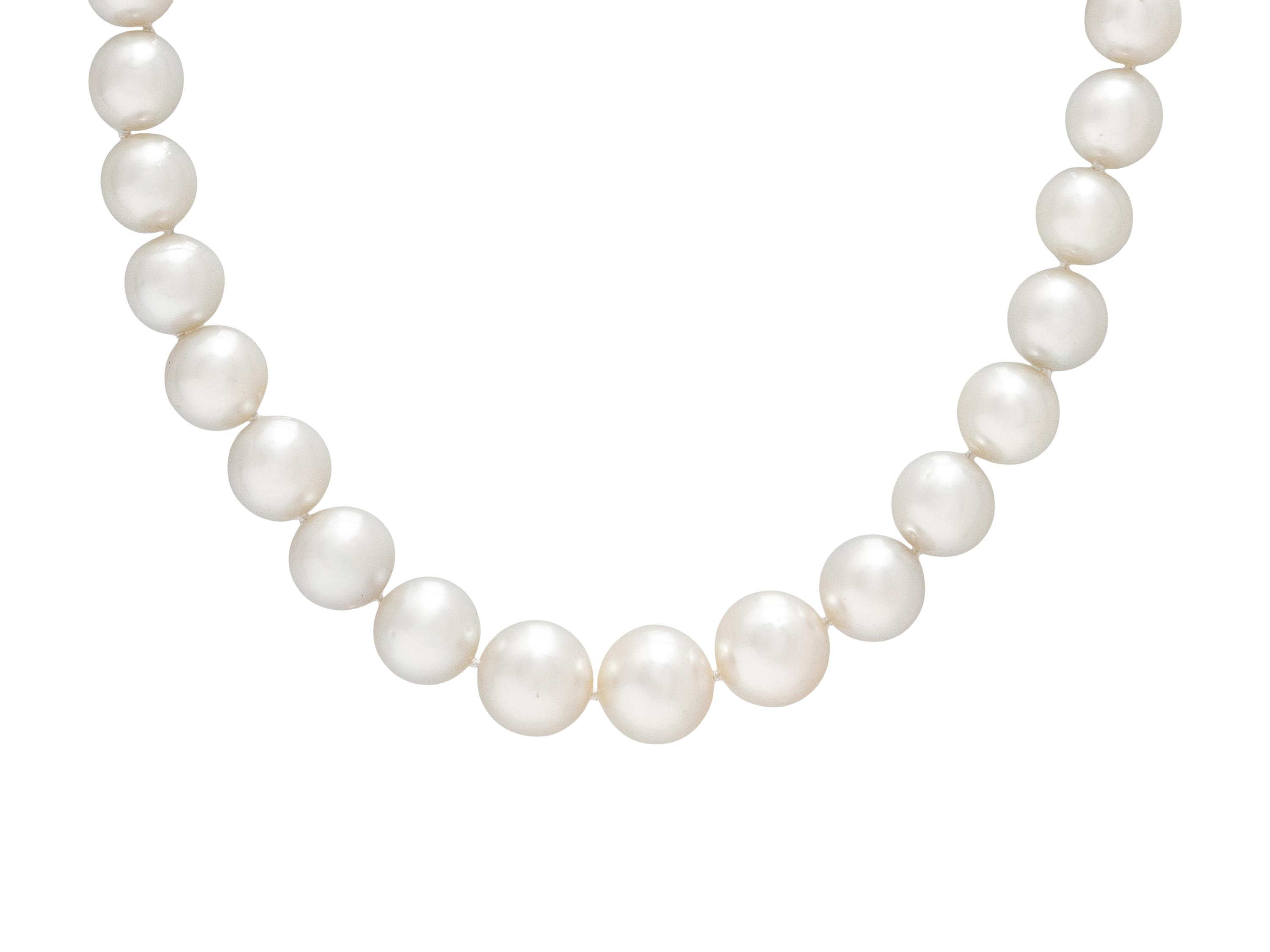 CULTURED PEARL, DIAMOND, AND YELLOW GOLD NECKLACE