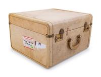A Vintage Chinese Leather Suitcase