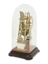 An English Gilt Bronze Skeleton Clock