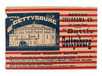 [CIVIL WAR - FLAGS]. Paper flag promoting the Battle of Gettysburg Cyclorama at Boston, Massachusetts. Ca 1884-1892.