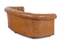 A Pair of Faux Leather Upholstered Chesterfield Sofas