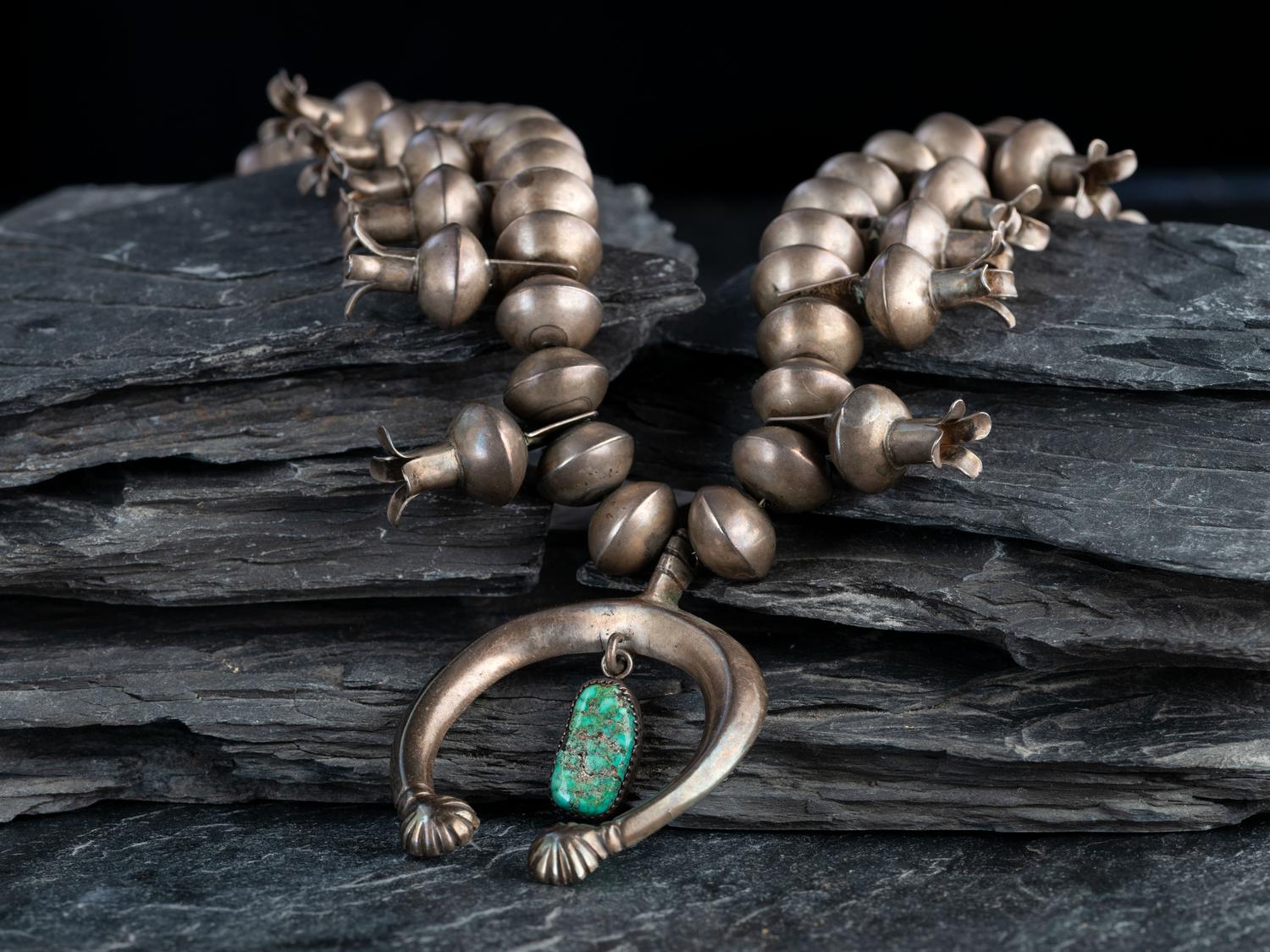 Navajo Squash Blossom Necklace