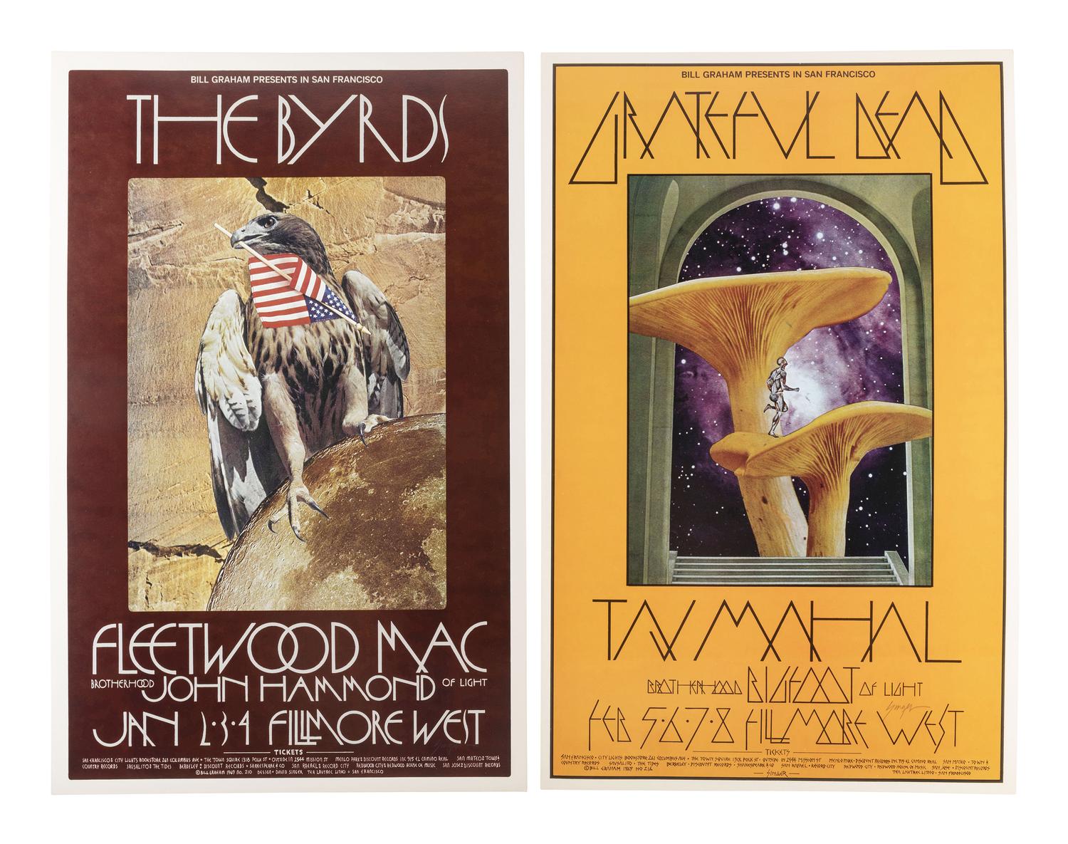 [MUSIC] -- [POSTERS]. SINGER, David, artist. Complete set of 66 SIGNED posters designed for the Fillmore West Ballroom, San Francisco, California. 1969-1971.
