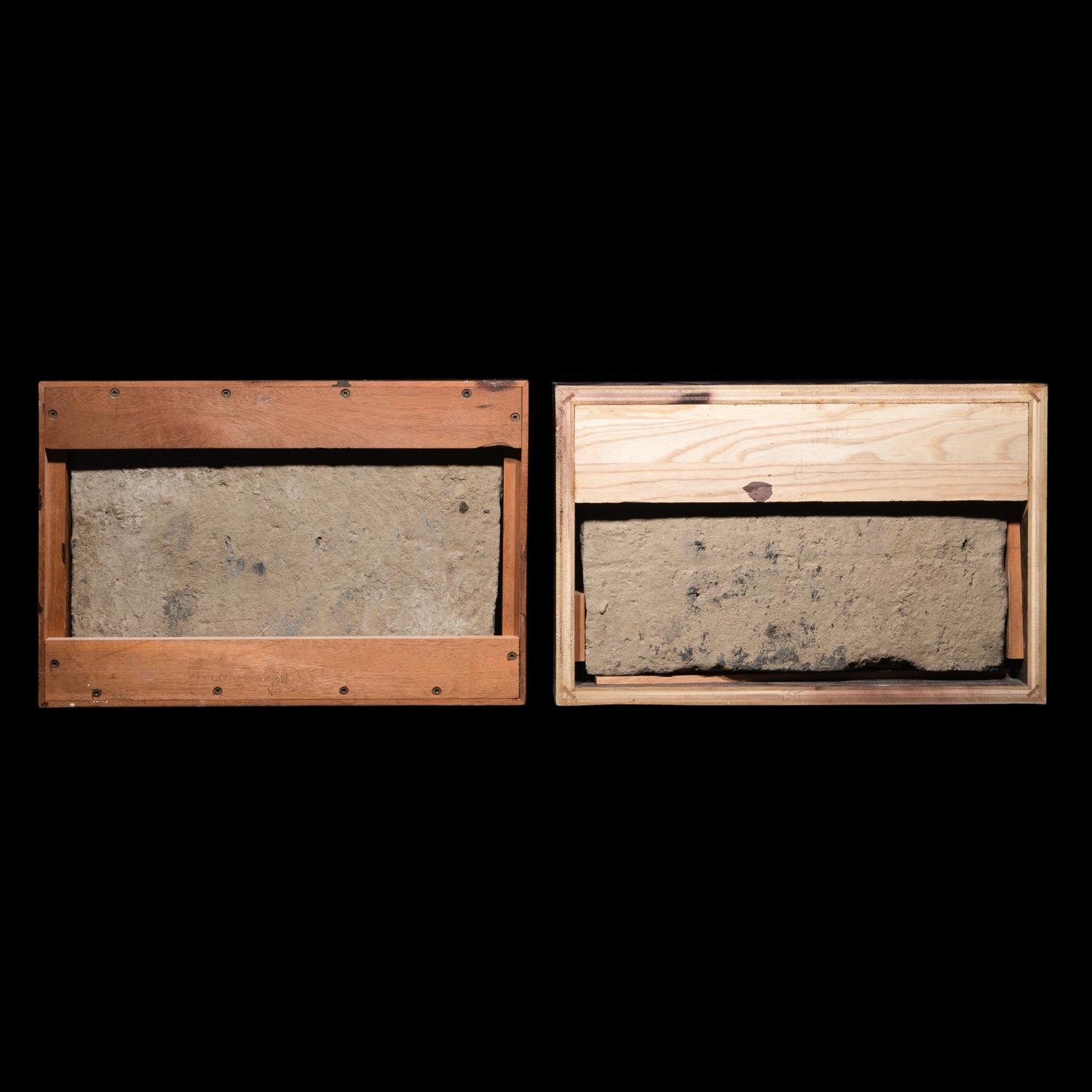 Two Chinese Han Style Carved Pottery ‘Figural’ Tomb Tiles 人物圖畫像磚兩件