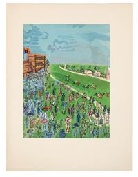 DUFY, Raoul (1877-1953), illustrator. -- LA VARENDE, Jean de (1887-1959). Les Centaures et les Jeux. Paris: Pierre de Tartas, 1957.