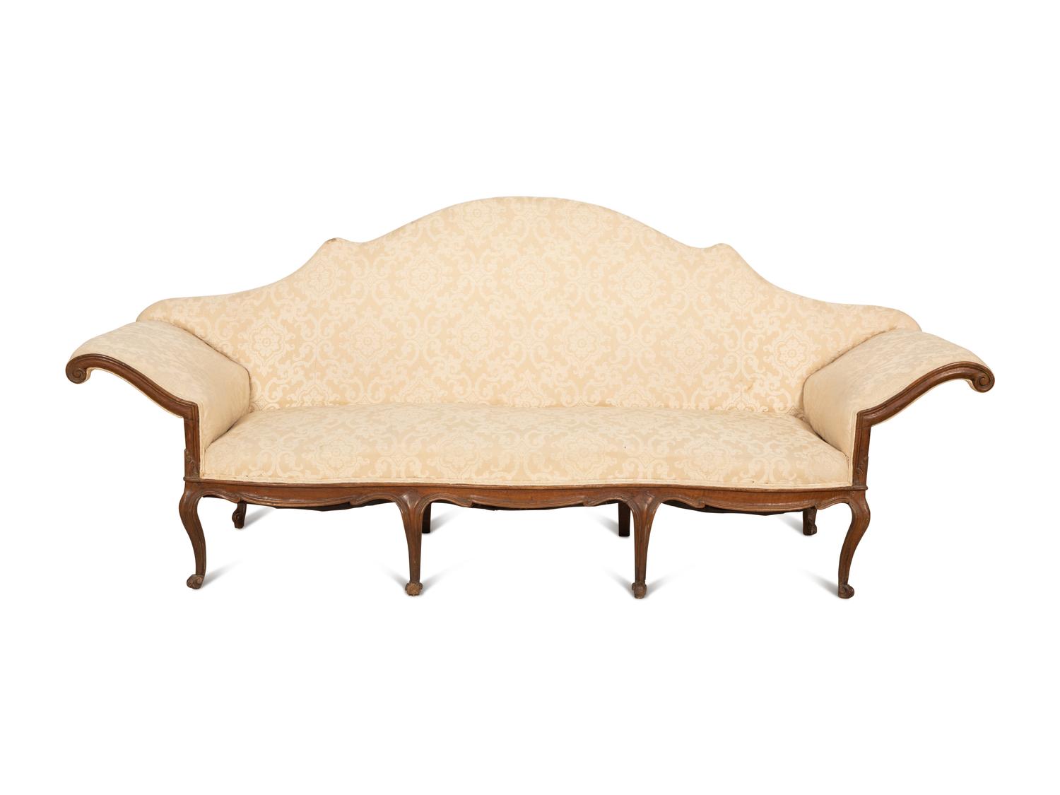A Venetian Style Walnut Sofa