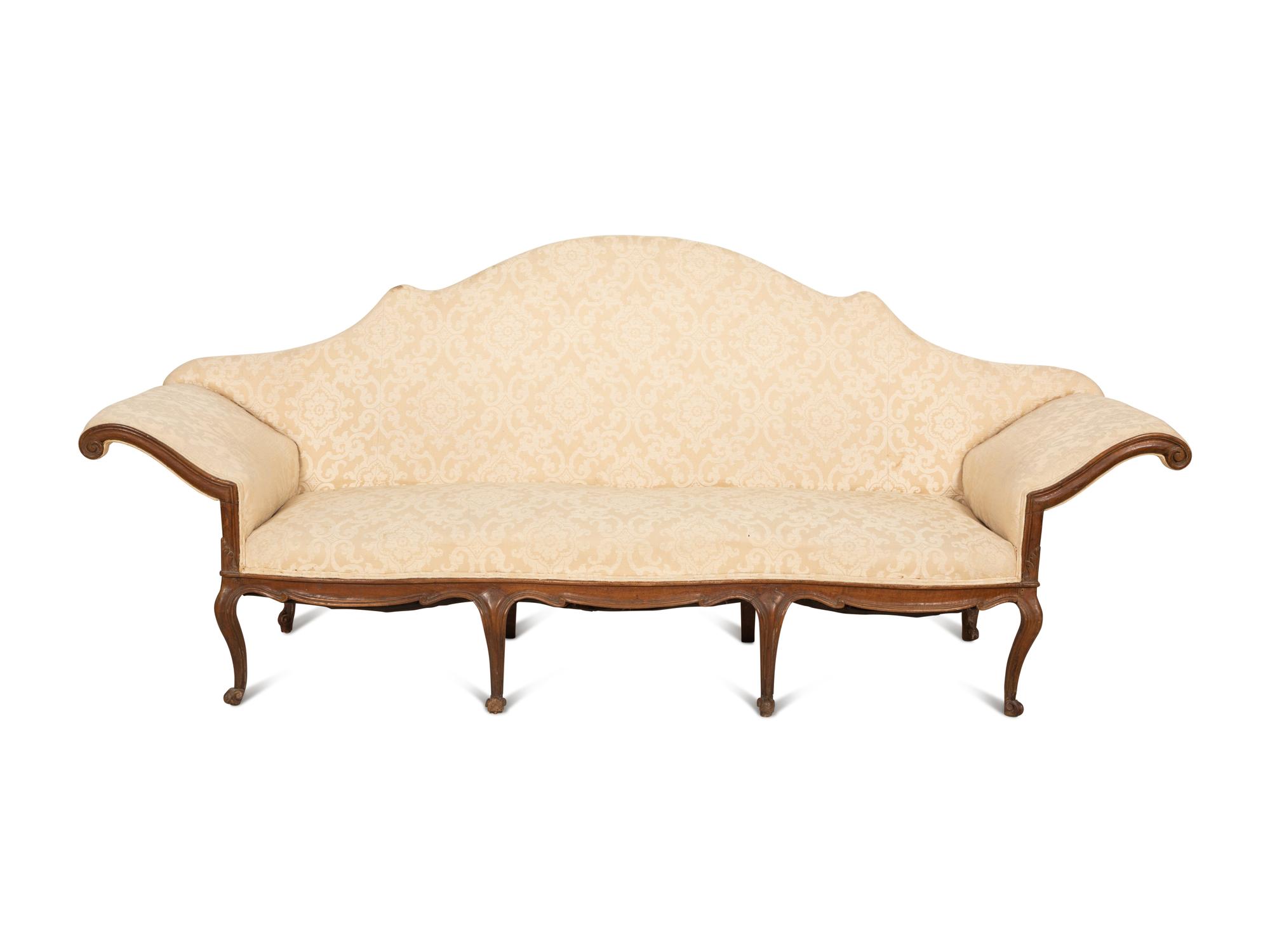 A Venetian Style Walnut Sofa
