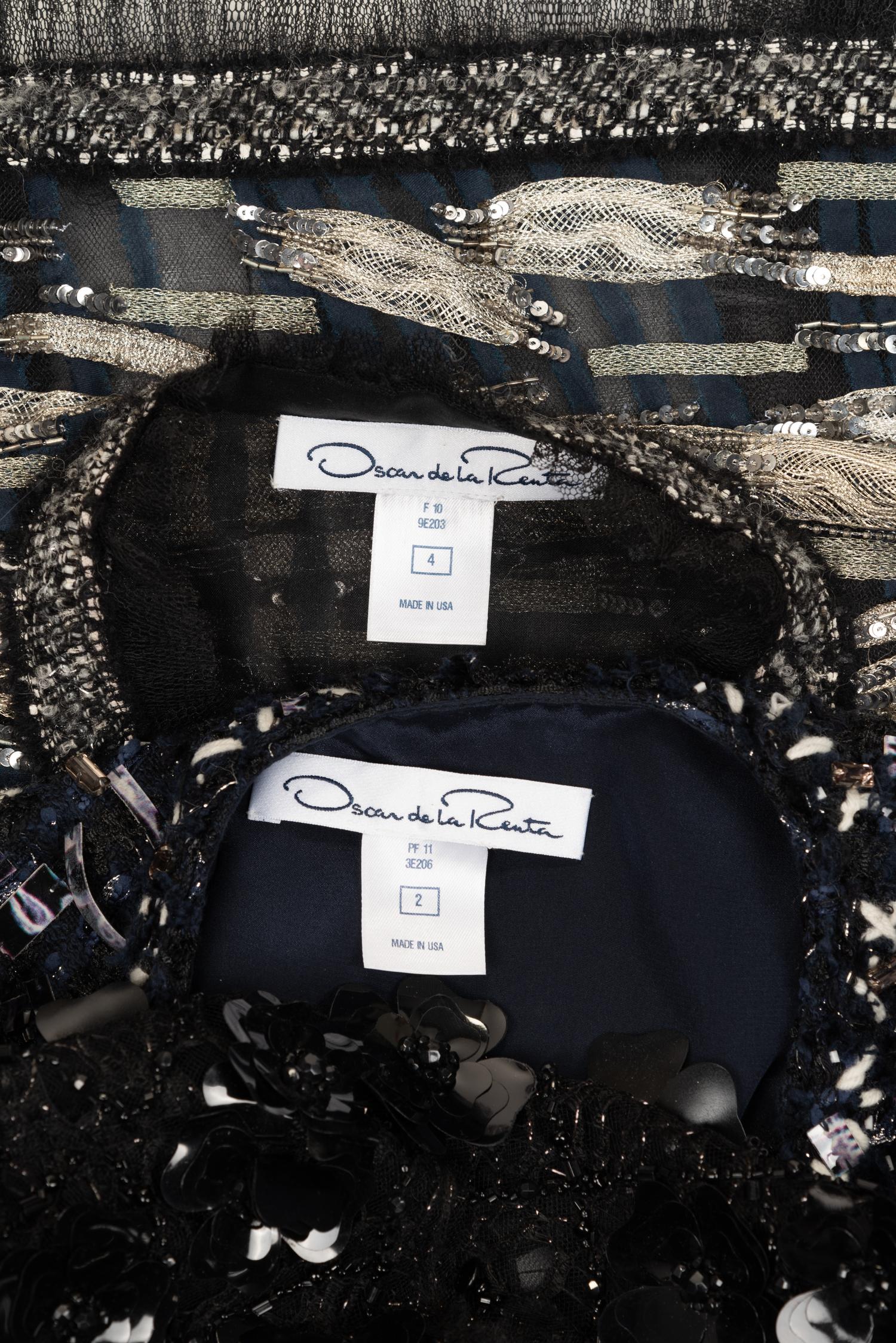 Three Oscar de la Renta Embellished Jackets, 2010s