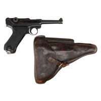 **Mauser byf-Code 41 Dated All Matching P.08 "Black Widow" Pistol with Holster & Spare Magazine