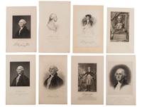 [WASHINGTON, George (1732-1799)]. A group of 12 engraved portraits of George Washington, comprising: