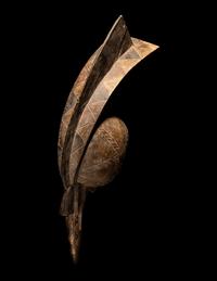 Two Mossi Wood Bird Helmet Masks