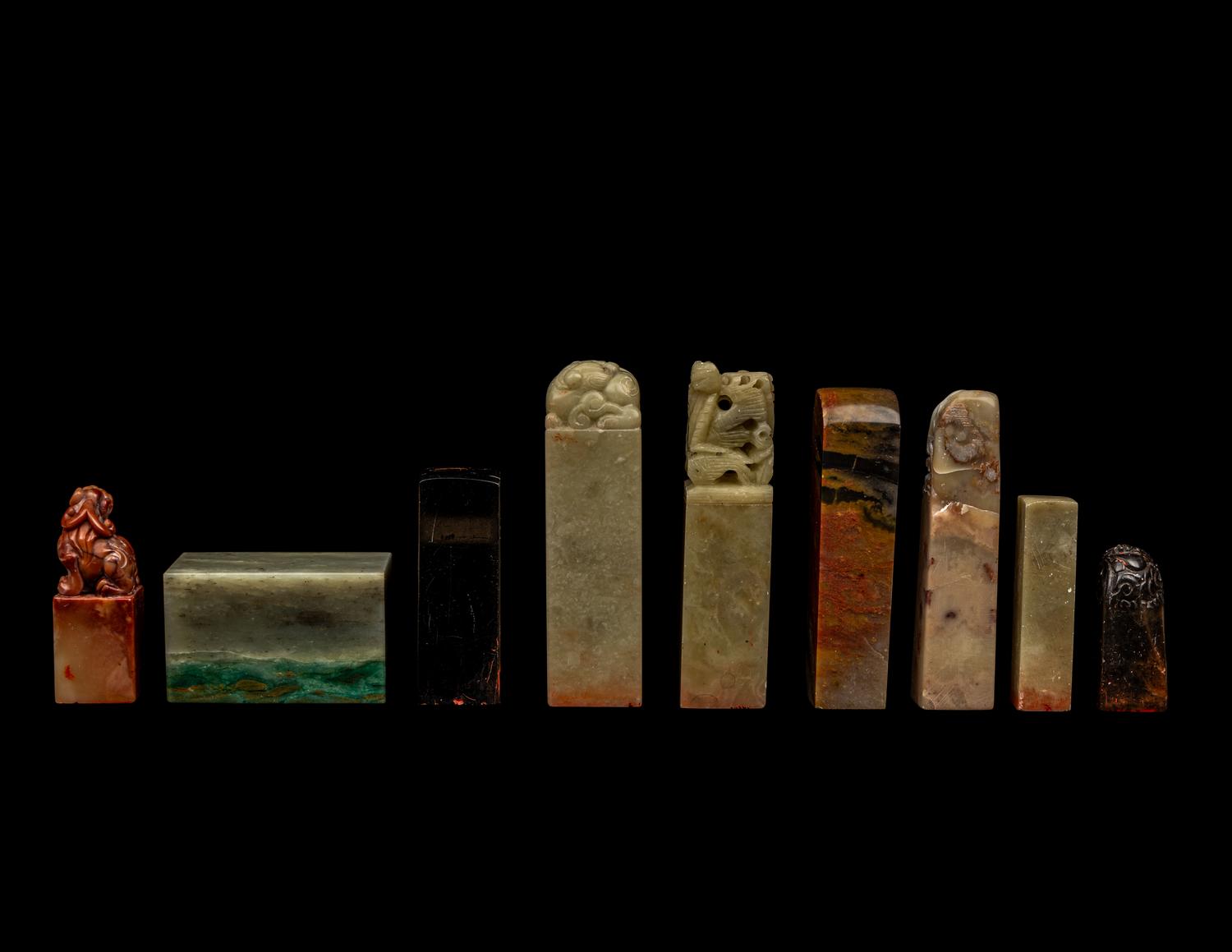 Nine Chinese Stone Seals