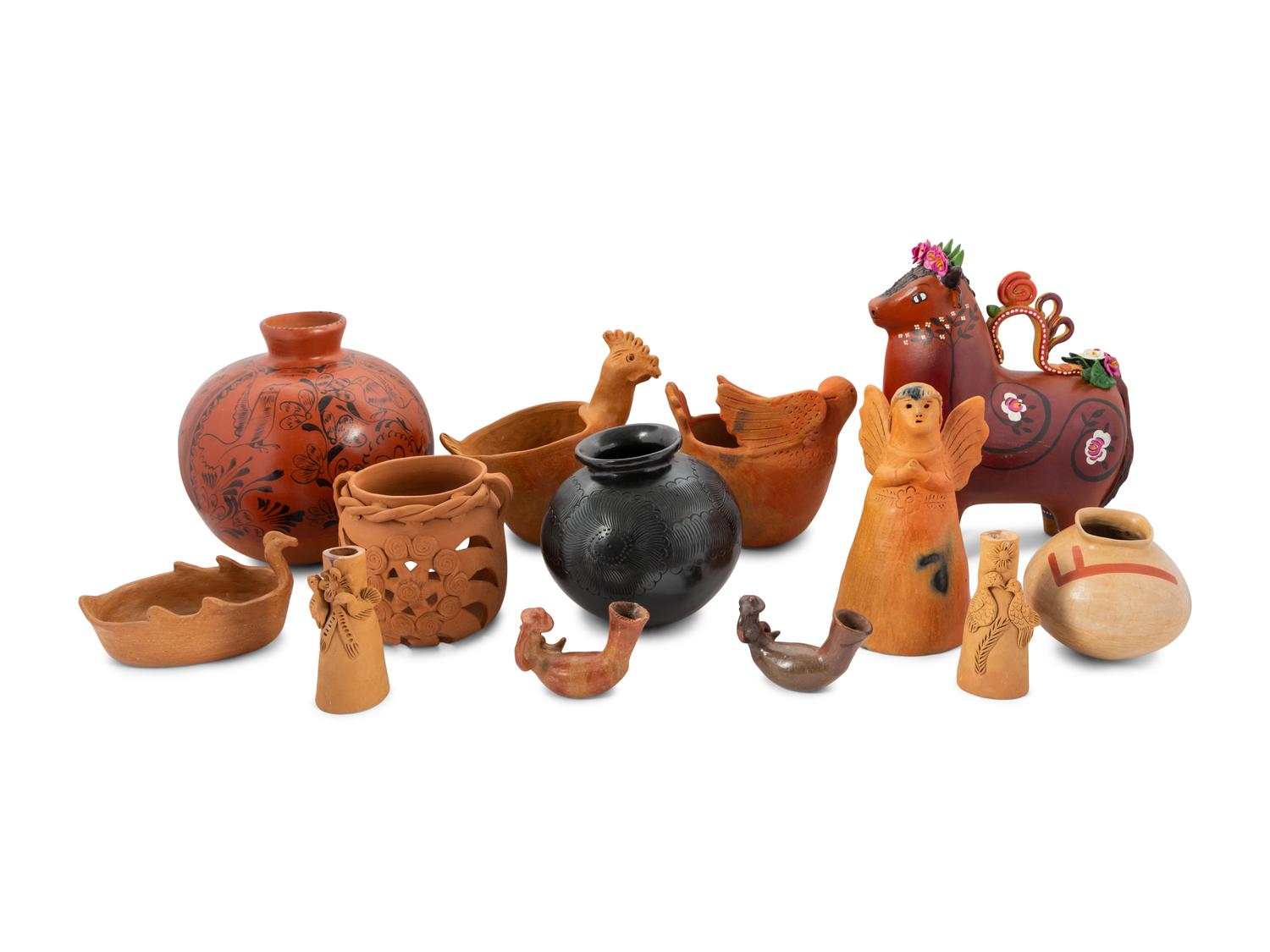 A Collection of Mexican Folk Art Pottery
