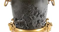 A Napoleon III Gilt and Patinated Bronze Wine Cooler or Jardinière