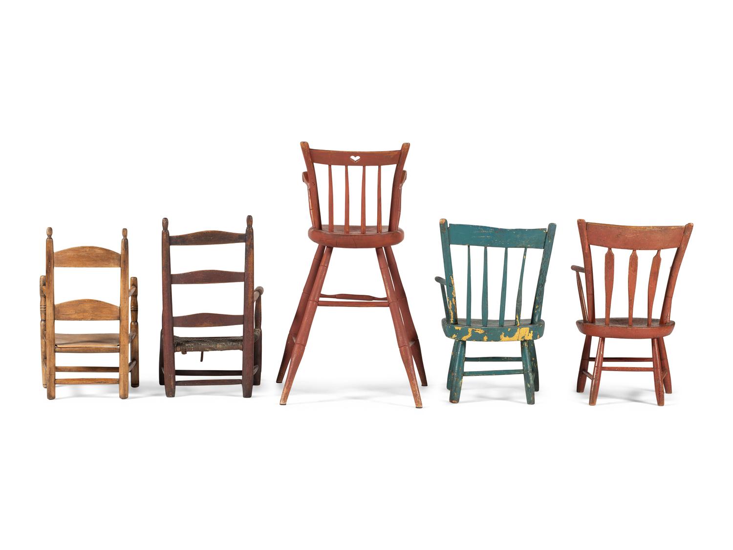 Five Child's Chairs