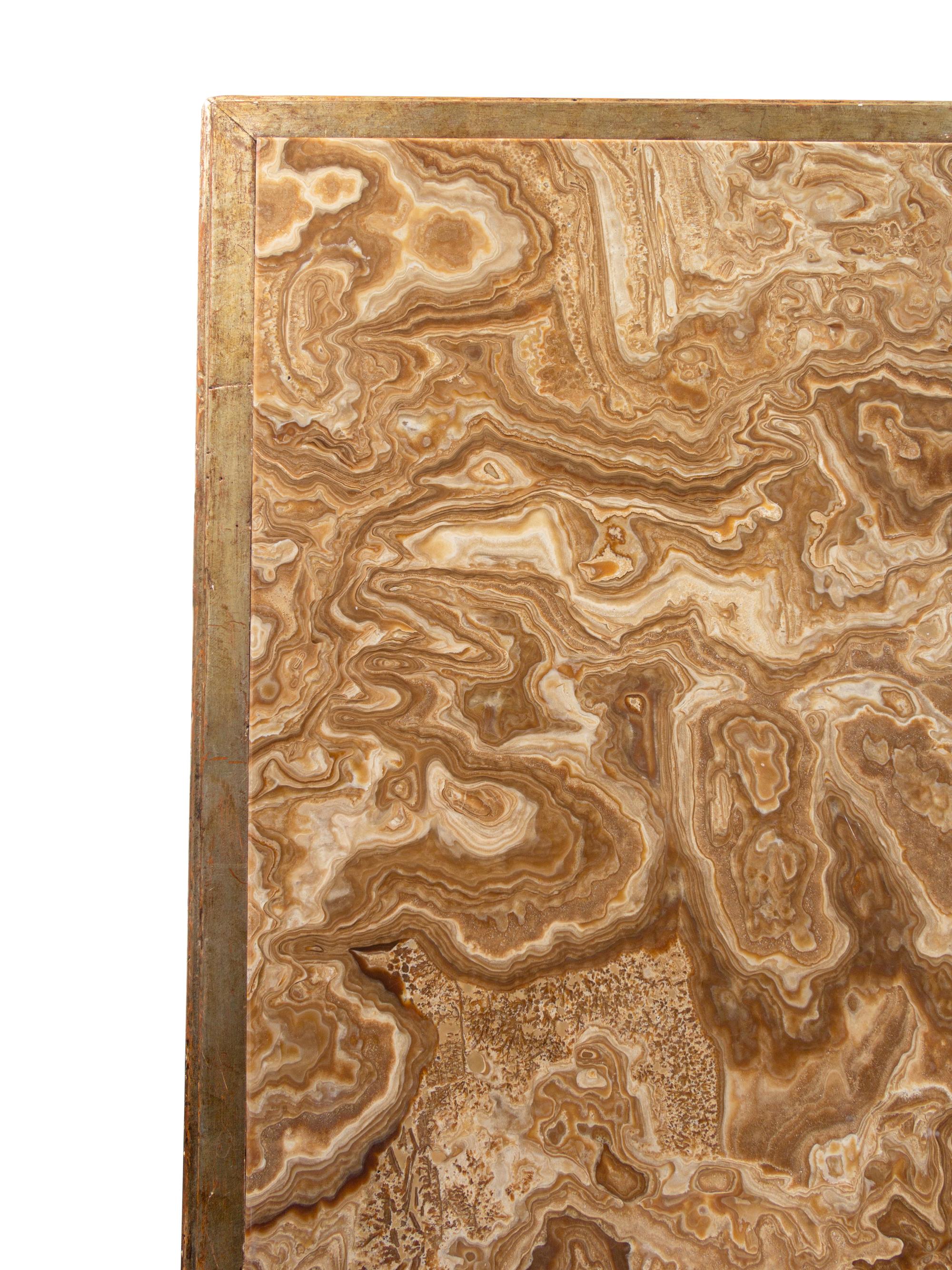 An Italian Baroque Mecca Onyx-Top Console Table