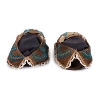 Huron and Haudenosaunee Beaded Hide Moccasins