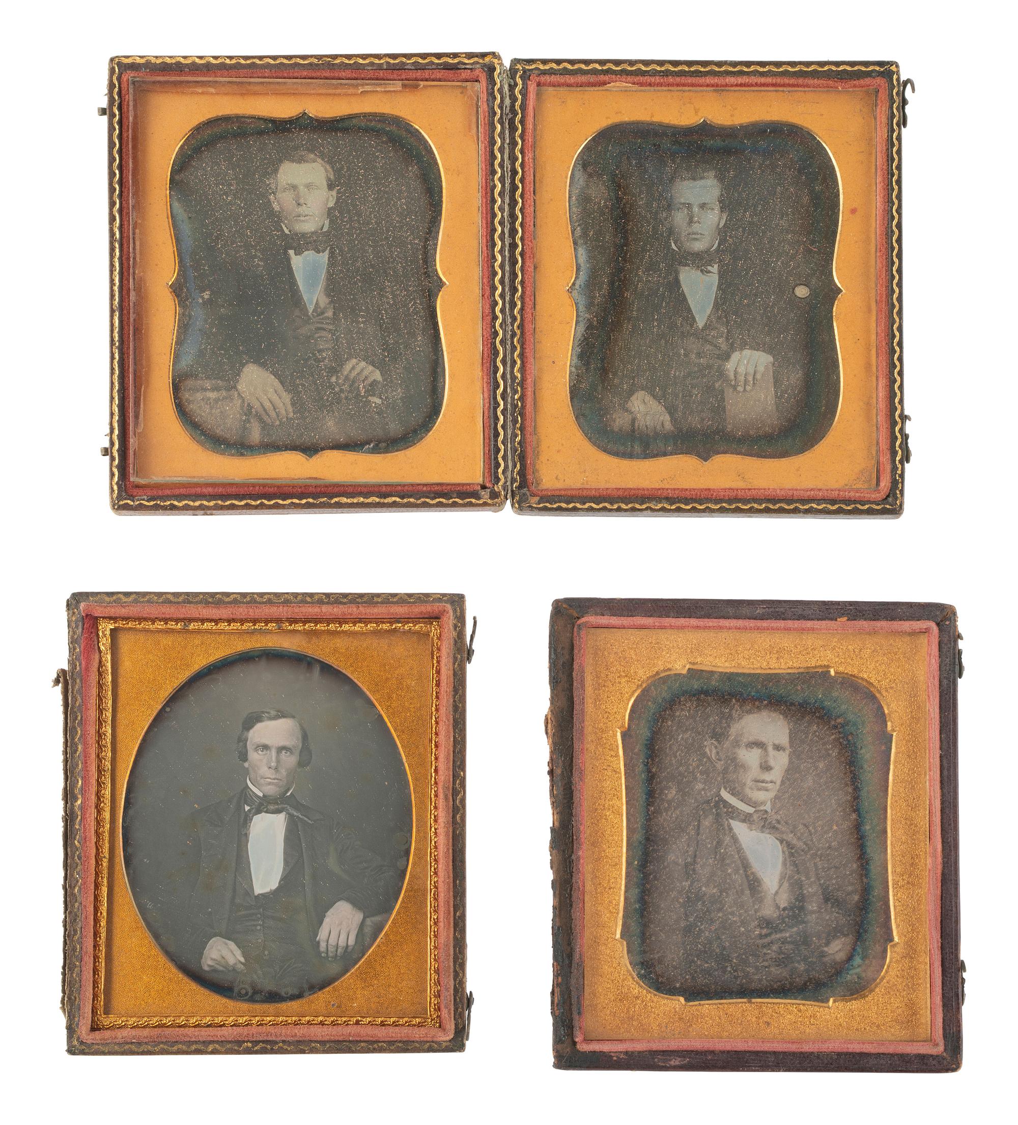 [EARLY PHOTOGRAPHY]. 36 sixth plate daguerreotypes of men of various ages.
