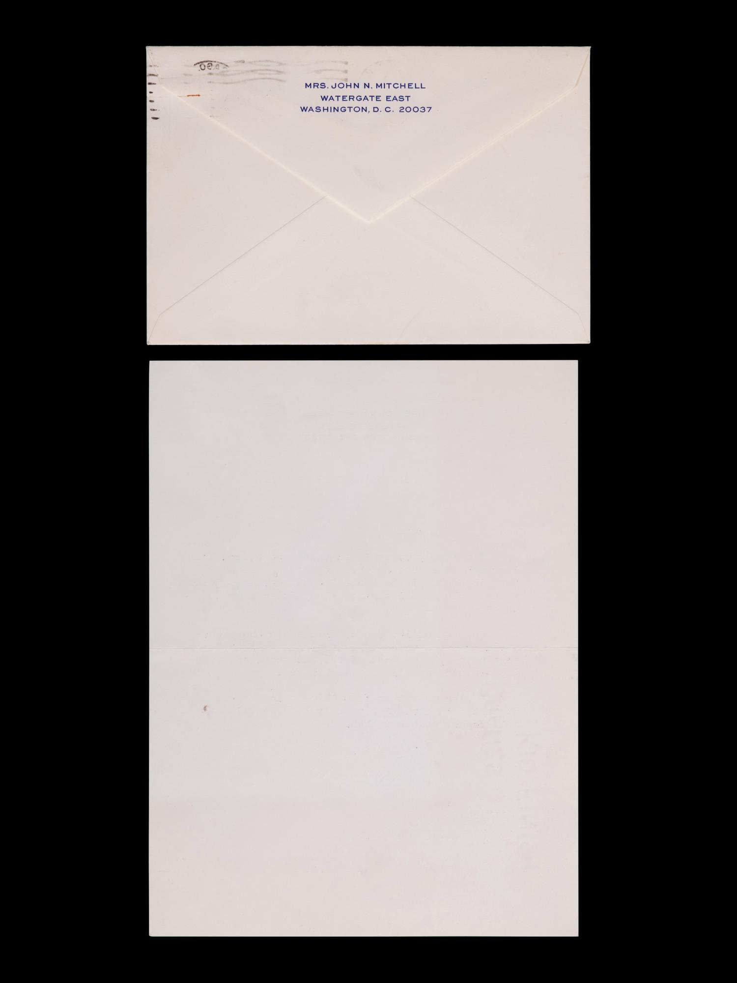 (Politics) MITCHELL, Martha (1918-1976). A hand signed, personal letter from Martha Mitchell.