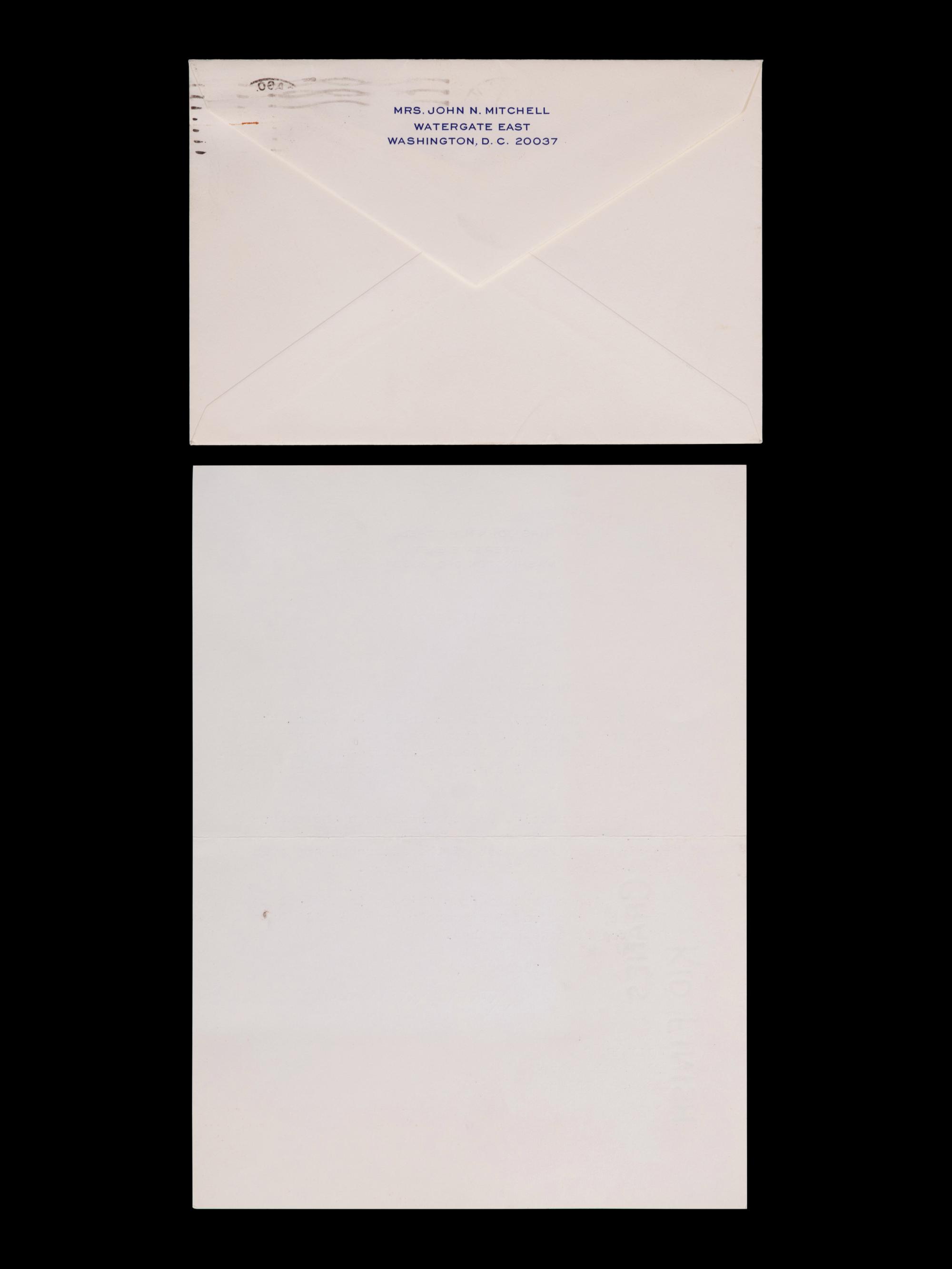 (Politics) MITCHELL, Martha (1918-1976). A hand signed, personal letter from Martha Mitchell.