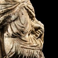A Roman Marble Fragment of a Seated Offical