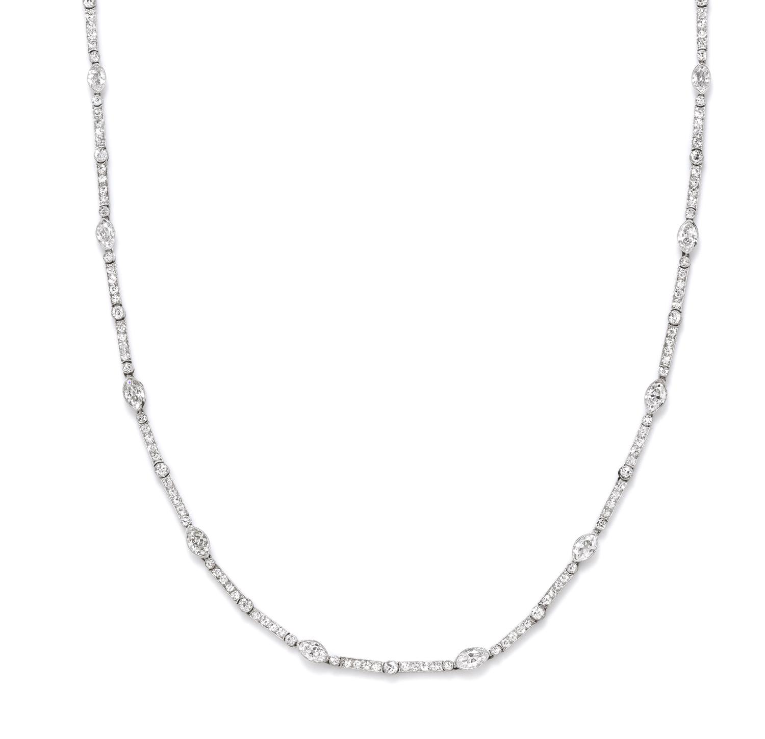 A Platinum and Diamond Necklace, 13.10 dwts.