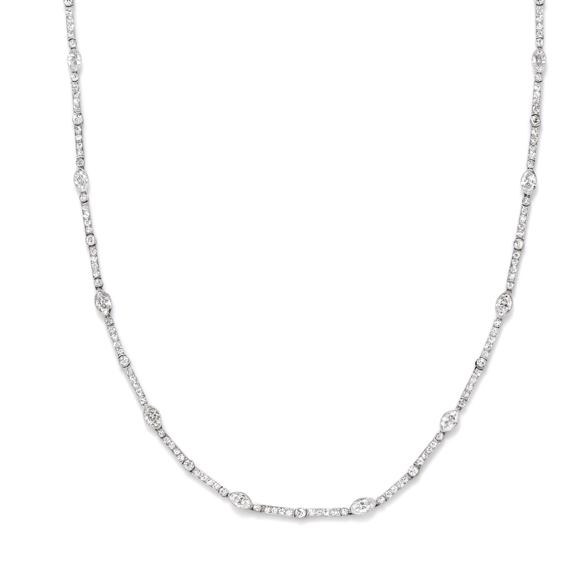 A Platinum and Diamond Necklace, 13.10 dwts.