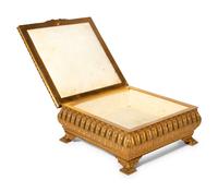 A French Gilt Metal and Enamel Inset Table Casket