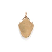 RUSSIAN, BICOLOR GOLD, DIAMOND, RUBY AND ENAMEL LOCKET