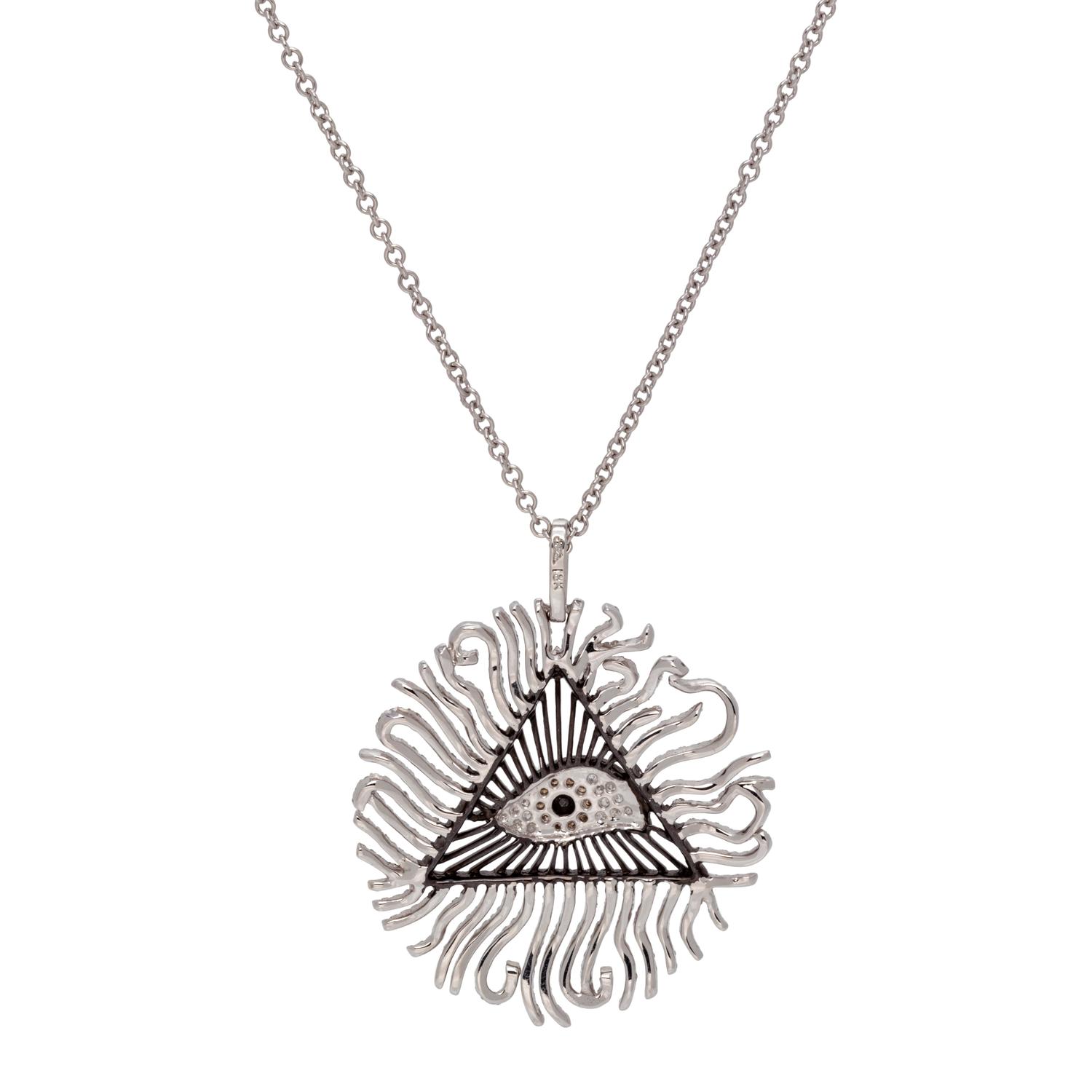DIAMOND MASONIC EYE PENDANT/ NECKLACE