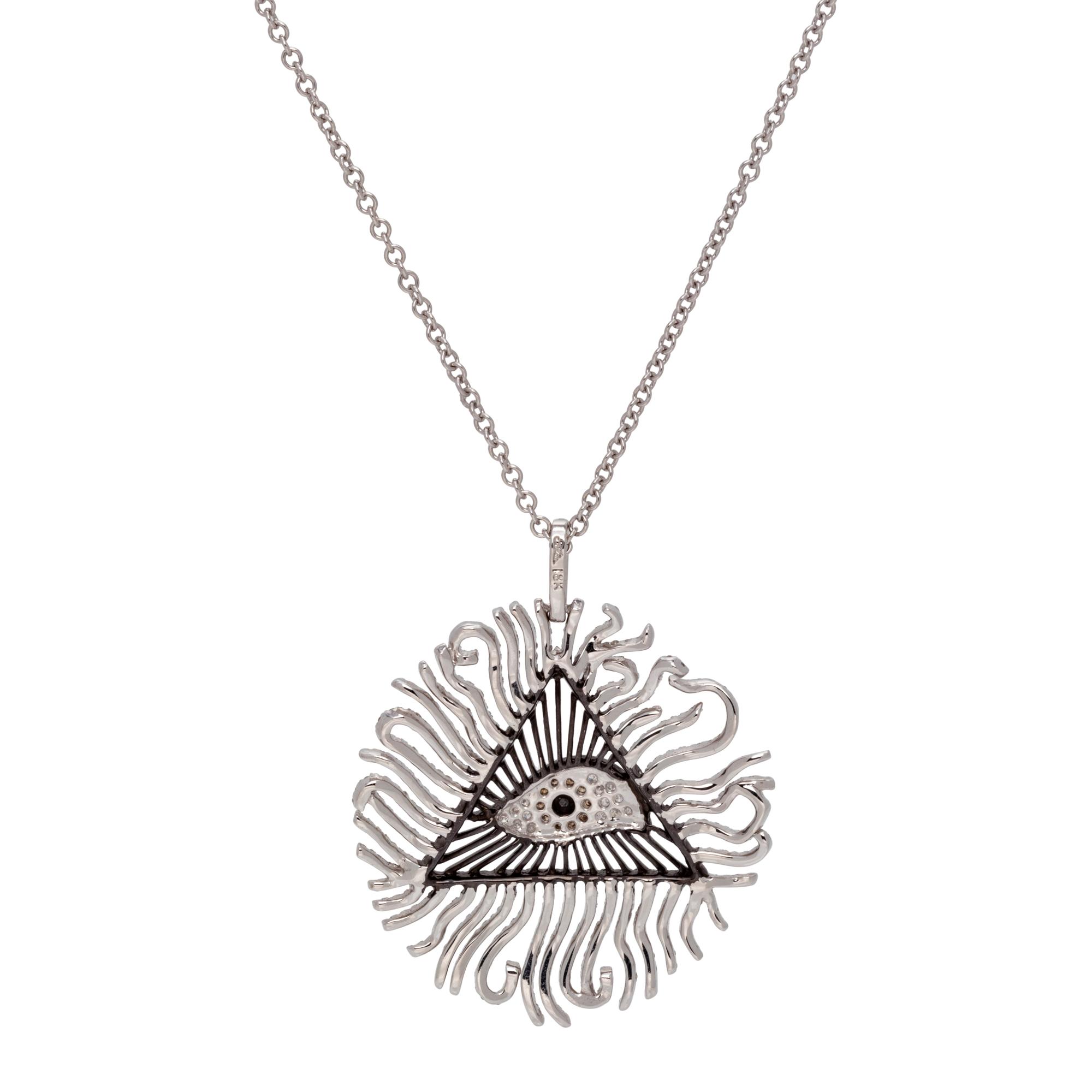 DIAMOND MASONIC EYE PENDANT/ NECKLACE