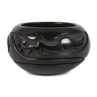 Blackware Carved Pottery Bowl, with Avanyu