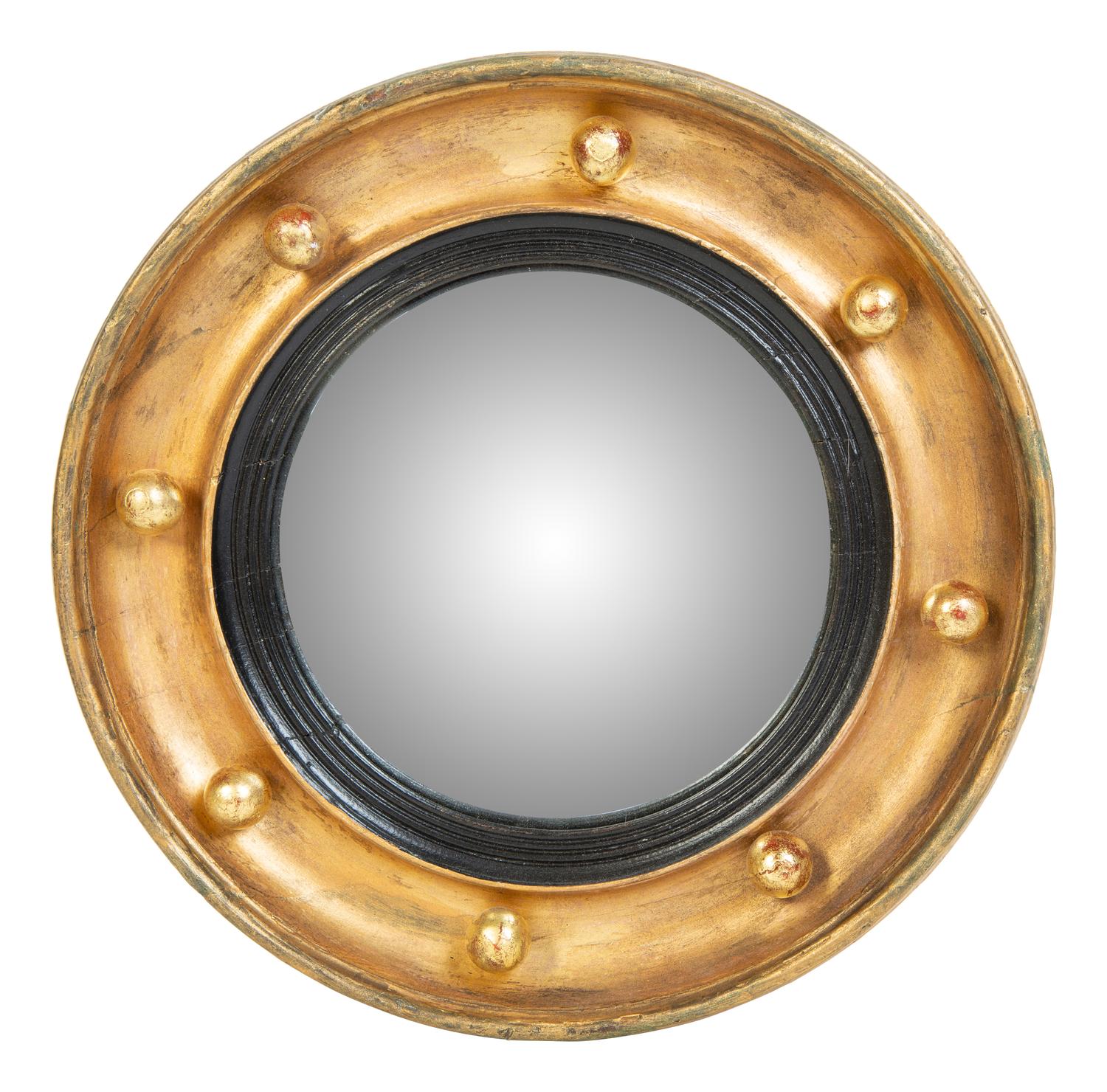 A Group of Four English Gilt Framed Bull's Eye Mirrors — 19TH/20TH CENTURY