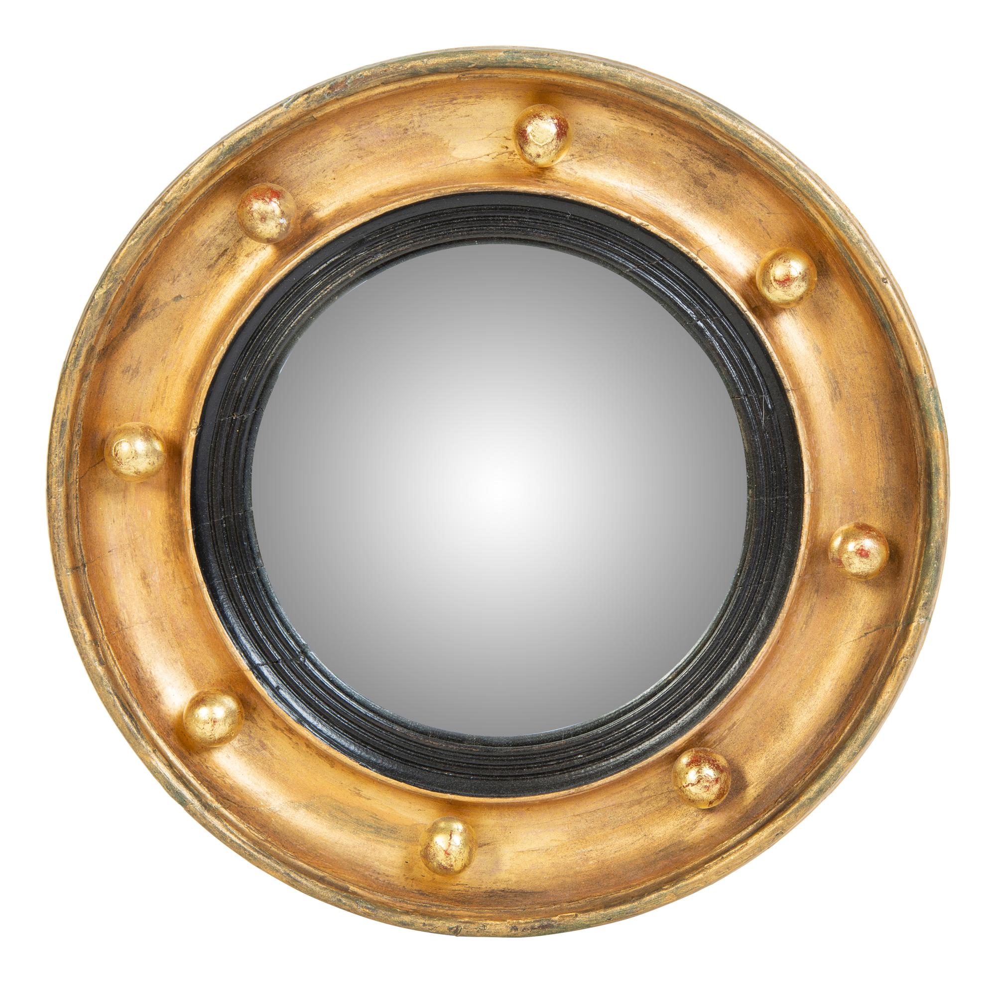 A Group of Four English Gilt Framed Bull's Eye Mirrors — 19TH/20TH CENTURY