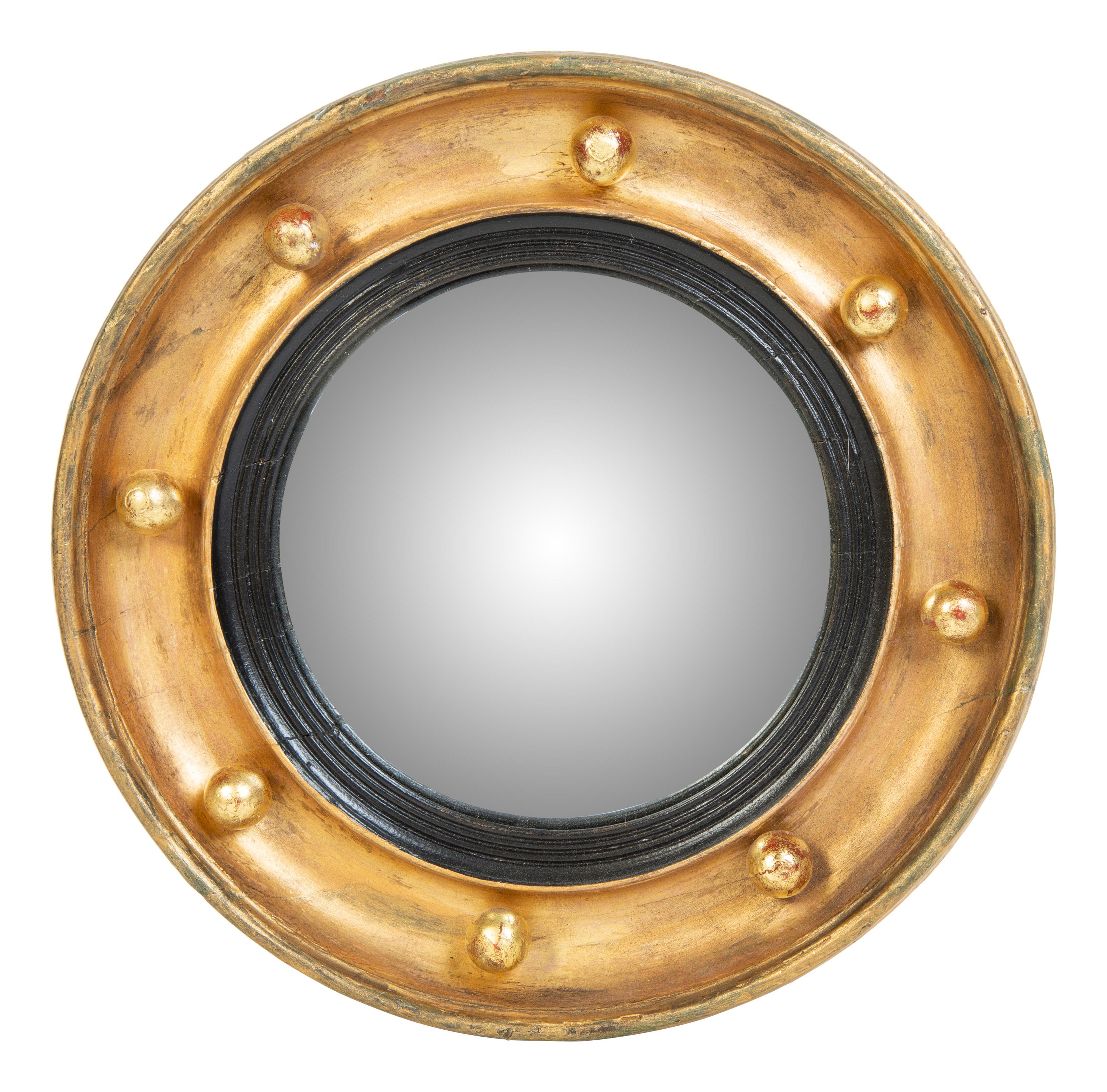 A Group of Four English Gilt Framed Bull's Eye Mirrors — 19TH/20TH CENTURY