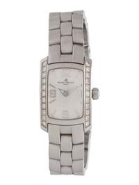 BAUME & MERCIER, REF. 65363 STAINLESS STEEL AND DIAMOND 'HAMPTON' WRISTWATCH