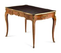 A Louis XV Style Gilt Bronze Mounted Bureau Plat