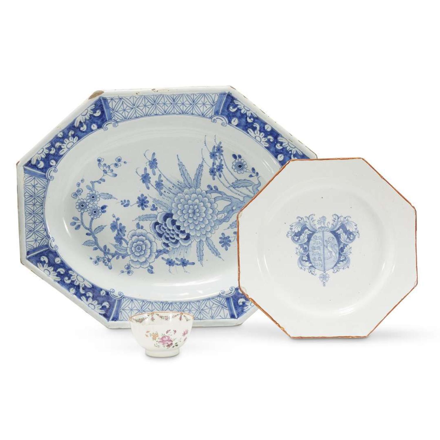 Group of three ceramic tablewares 18th century