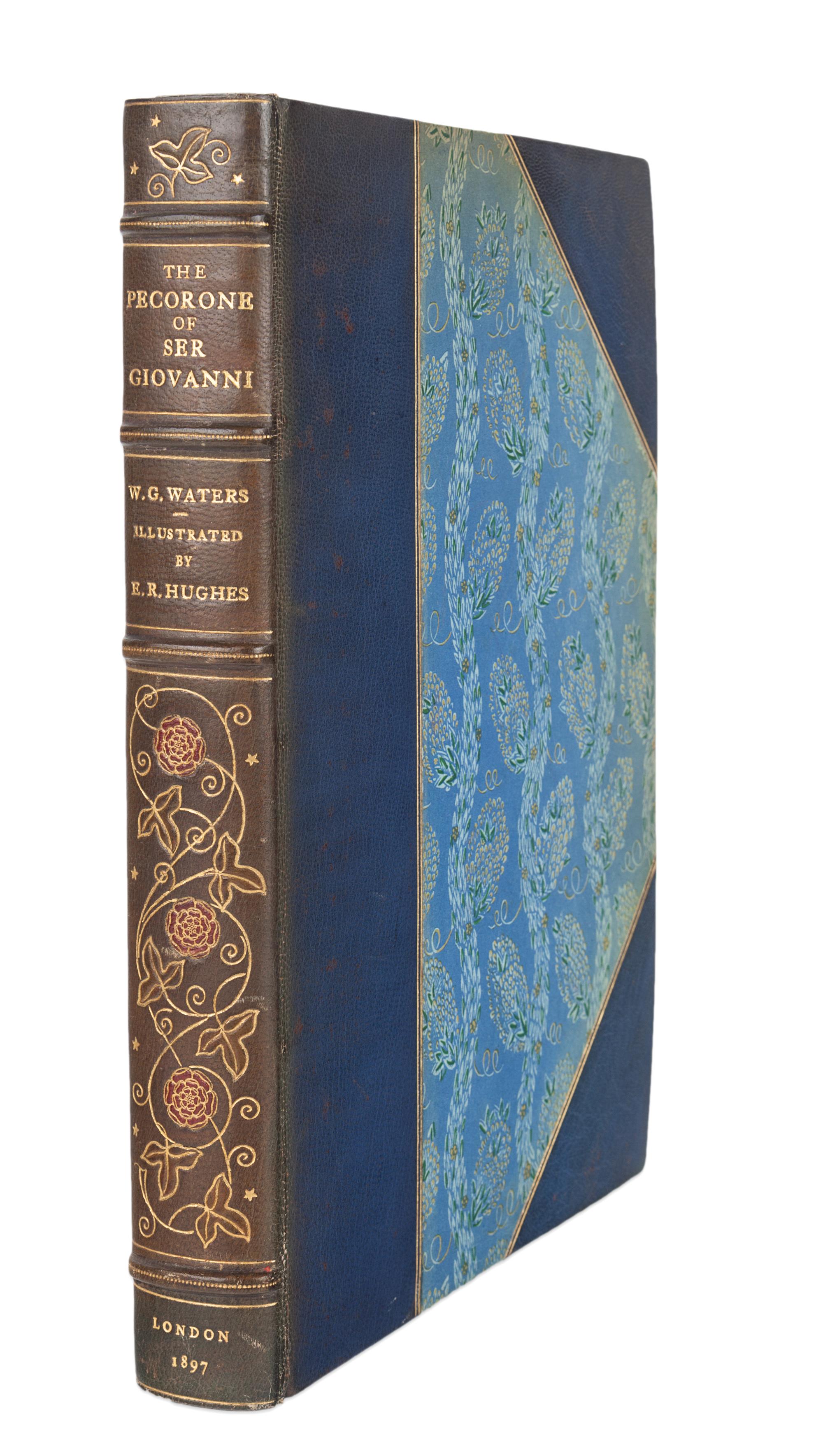 [CUNEO BINDING]. WATERS, W. G., translator. The Percorone of Ser Giovanni. London: Lawrence and Bullen, Ltd., 1897.
