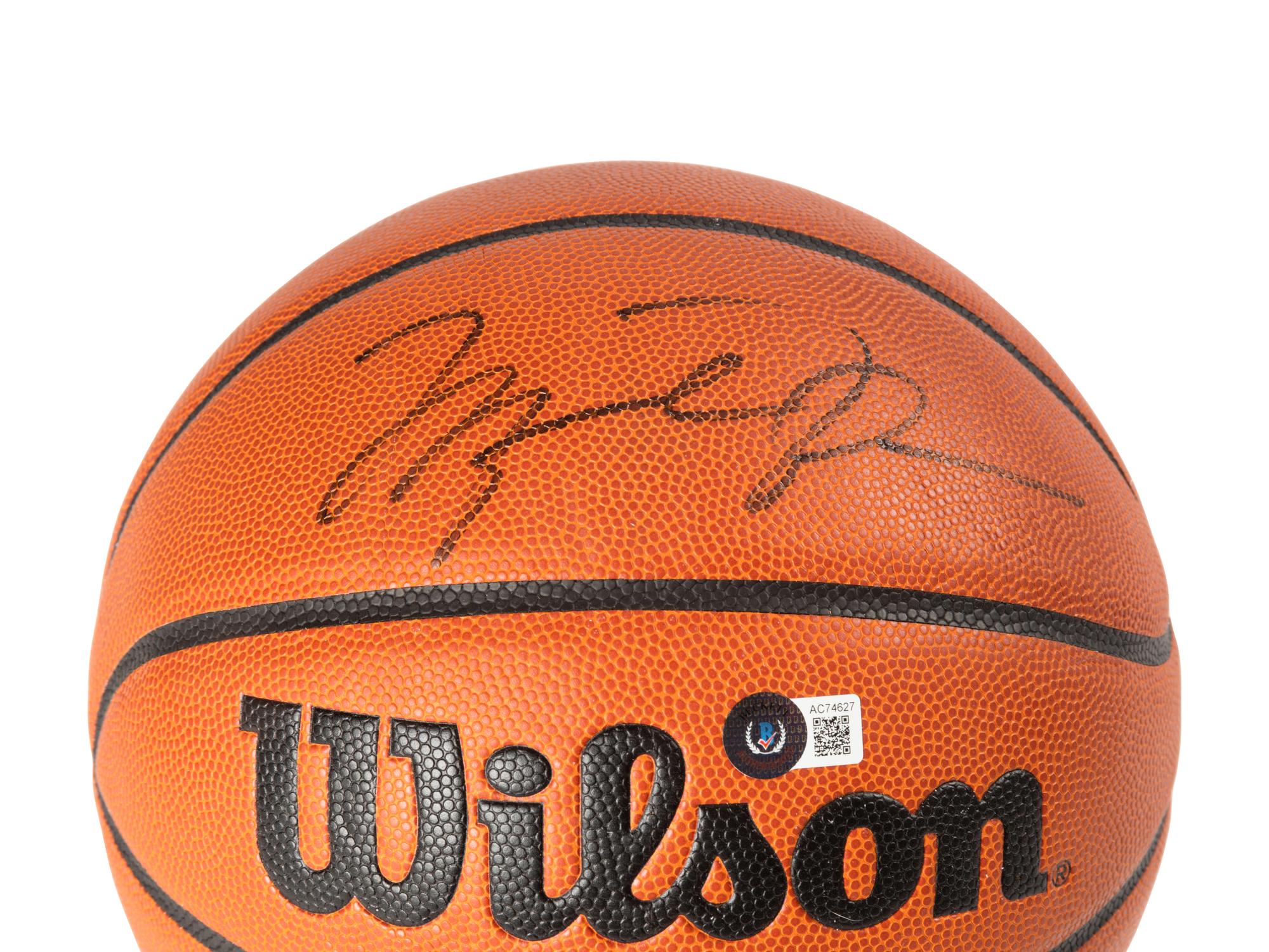 A Michael Jordan Signed Autograph Wilson Basketball (Beckett Authentication Services Letter)