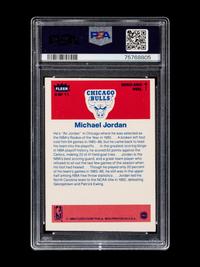 A 1986 Fleer Michael Jordan Rookie Basketball Sticker No. 8 (PSA 6 EX-MT),