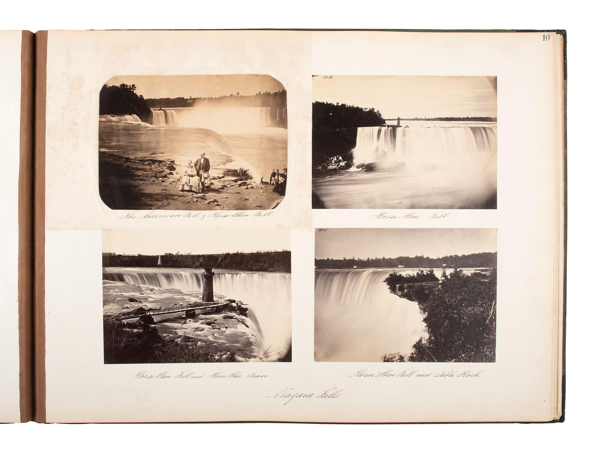 [NIAGARA FALLS, NY - EARLY PHOTOGRAPHY]. An album containing 20 views of Niagara Falls. Niagara Falls, New York, compiled in 1867.
